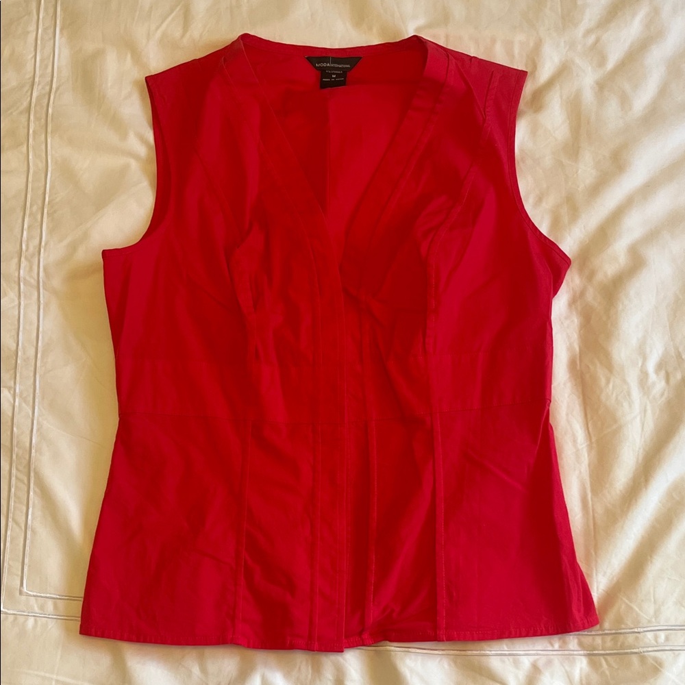 Moda International Vibrant Pink Sleeveless Blouse